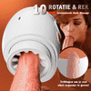 Explorer-Innovative Pleasure Elektrische Masturbator met dubbele ingang Massage van testikel + Orgasme van schaamlippen