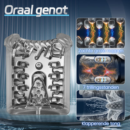 King - 100% waterdichte 4-in-1 automatische masturbator voor mannen