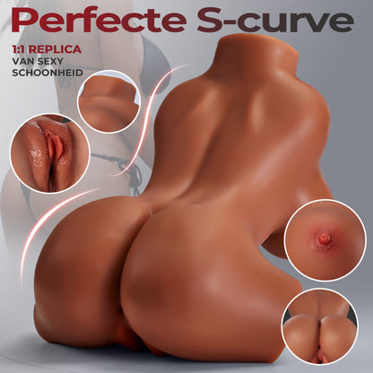 2.7KG 3 IN 1 Doggystyle Brown Realistic Sex Doll