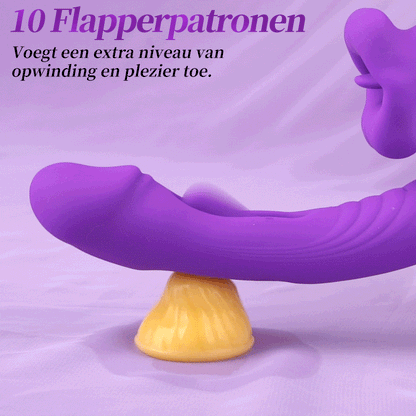 Isolde - Verbeterde Mondvormige Clitorisvibrator met Tonglikken, Fladderfunctie en G-spotstimulatie