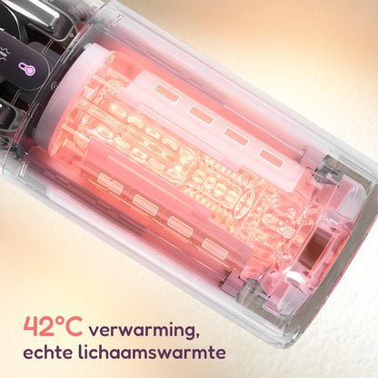 Vibedry - Verwarmbare Masturbator voor Mannen, 7-voudig telescopisch, 5 Vibratiestanden, App-gestuurd, Multifunctioneel