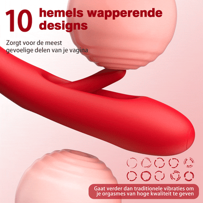 【Verzending binnen 24 uur】G-spot klap vibrator met tonglikfunctie & vibrerende tong