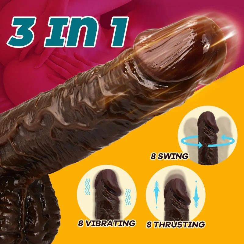 Chimp 8 Thrusting 8 Vibrating 8 Swing Lifelike Wild Realistische Dildo 23CM