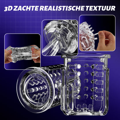 POIONIRE 3 in 1 Cup Masturbator Orale Seks