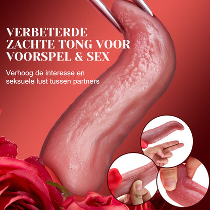 Vesper - Diepe tonglik vibrator voor langdurig plezier met 10 golfbewegingen