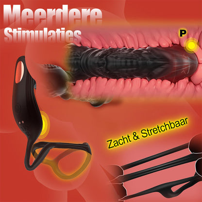 Upgrade snel stotende 6-in-1 prostaatmassager met afstandsbediening en APP