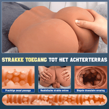 Stuwende vibrerende dildo realistische kont 10,12 lbs bruin