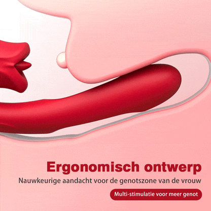 【Verzending binnen 24 uur】G-spot klap vibrator met tonglikfunctie & vibrerende tong