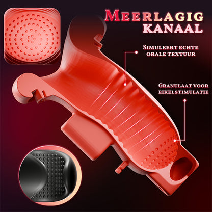 Betovering - 9 Vibraties, 4 Zuigmodi, Klemmende Zuiging, Orale Simulatie Mannen-Masturbator