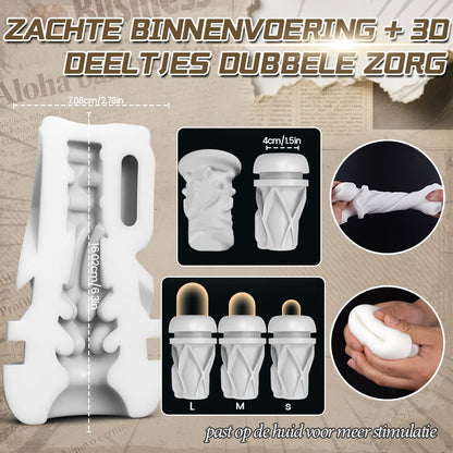 Skyline - 10 Zuigvibraties, Activering Met één knop, App-gestuurde Multi-puntsmassage, Mannelijke Masturbator