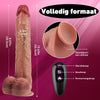 Outrider Grote Siliconen Dildo 7 Stoot- en Vibratiemodi Realistische Details 10,75 Inch