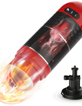 Tank 4 IN 1 Cup Masturbator 7 Telescopische Verwarming Rijpe Vrouw Stem Uitneembare