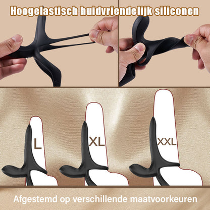 Maxwell 9 Trilstand Vibratie Koppel Vibrator Penisring voor Perineum C-Spot G-Spot Stimulatie