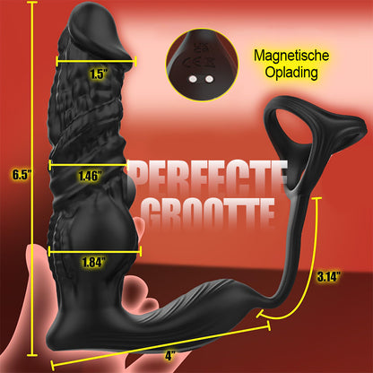 Upgrade snel stotende 6-in-1 prostaatmassager met afstandsbediening en APP