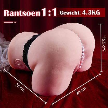 Gesimuleerde kontmasturbator, 7 soorten zuigen op hoge snelheid, 1:1 levensgrootte, 4,3 kg