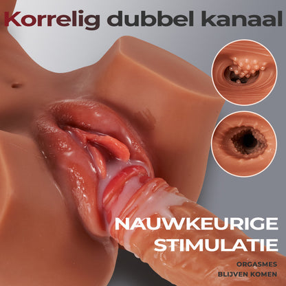 2.7KG 3 IN 1 Doggystyle Brown Realistic Sex Doll