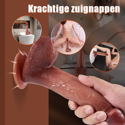 Spartaanse Realistische Dildo 4 IN 1 Thermostaat op Afstand 23CM