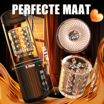【Proef iets nieuws】Aisia-4 Zuig 5 Stuwende Roterende 3 in 1 Orale Seks Stroker