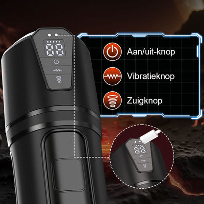 Challenger - 10 Vibraties, 5 Zuigmodi, Ultra-Realistische Vagina, Gesimuleerde Masturbator