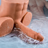 Stuwende vibrerende dildo realistische kont 10,12 lbs bruin