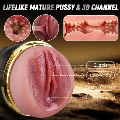 5 Zuigen 10 Vibrerende Gesimuleerde Vagina Ingang Mannelijke Masturbatie Cups