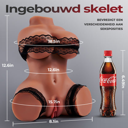 2.7KG 3 IN 1 Doggystyle Brown Realistic Sex Doll