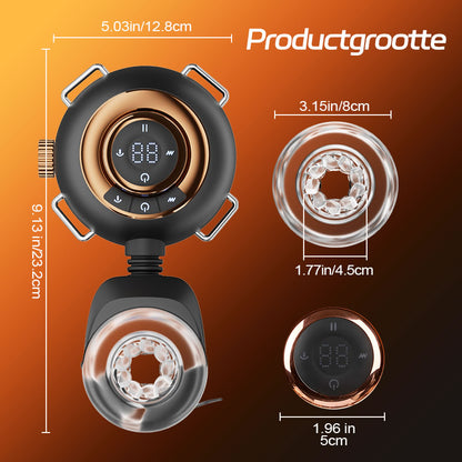 【Flitsverkoop: 30% KORTING】Hazel - 9 Vibraties & Swing & Thrust Handsfree Taille Strap-On Mannelijke Masturbator