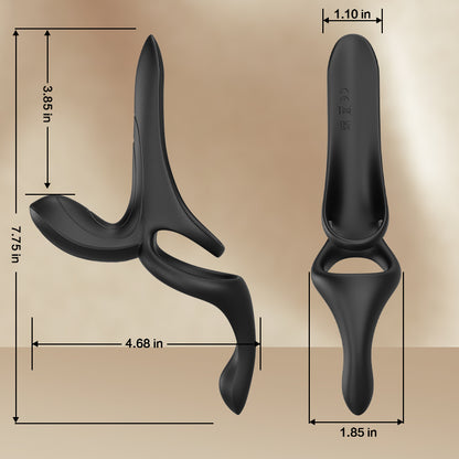 Maxwell 9 Trilstand Vibratie Koppel Vibrator Penisring voor Perineum C-Spot G-Spot Stimulatie