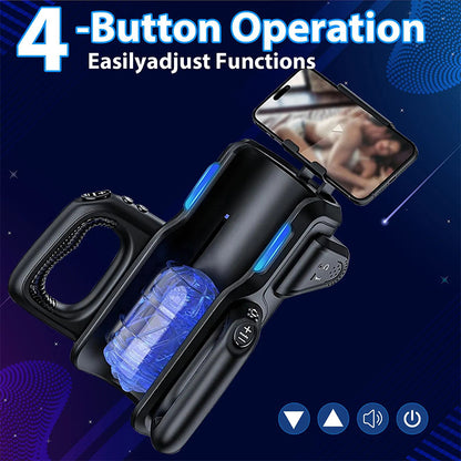 【Gratis verzending】LETEN 10 Krachtige motormasturbator met hoge snelheid en telefoonhouder