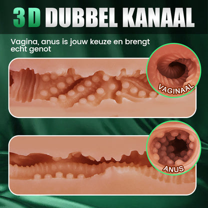 Emerald - Traanvormige borsten en rondingen in de vorm van een zandloperfiguur Sekstorso en pop