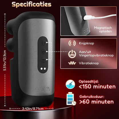 Automatische 10-vinger Pinchin & Tapping voor massagetherapie Penis Vibrator