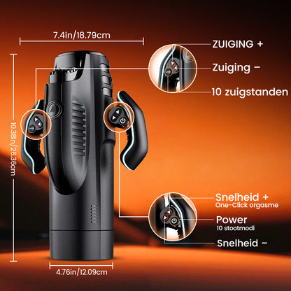 LETEN 10 Stuwzuigende, verwarmende masturbatorbeker