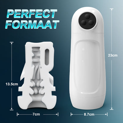 Skyline - 10 Zuigvibraties, Activering Met één knop, App-gestuurde Multi-puntsmassage, Mannelijke Masturbator