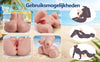 Elira - Ultra-lichte 2,75 kg waterdichte silicone S-curve torso masturbator met dubbele kanalen, stabiele rear-entry ondersteuning &