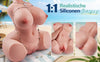 Elira - Ultra-lichte 2,75 kg waterdichte silicone S-curve torso masturbator met dubbele kanalen, stabiele rear-entry ondersteuning &