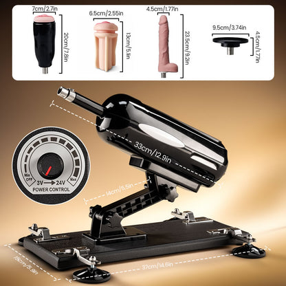 Blaze - Handsfree krachtige stotende seksmachine met dubbel genot