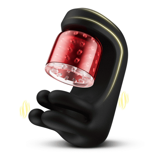 Finger 2.0-9 Trillingen 9 Vinger Knijpen 9 Rotatie Opgewaardeerde Glans Training Masturbator