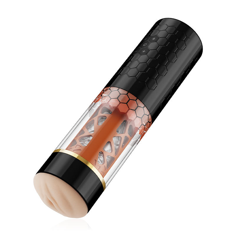 MASTER 6 Telescopische Roterende Handsfree Masturbatie Cup