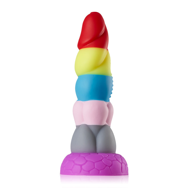 Rainbow Dildo Groot met Zuignap
