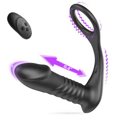 Raket 3*10 Telescopische Vibrerende Glans Prostaat Vibrator Silicone