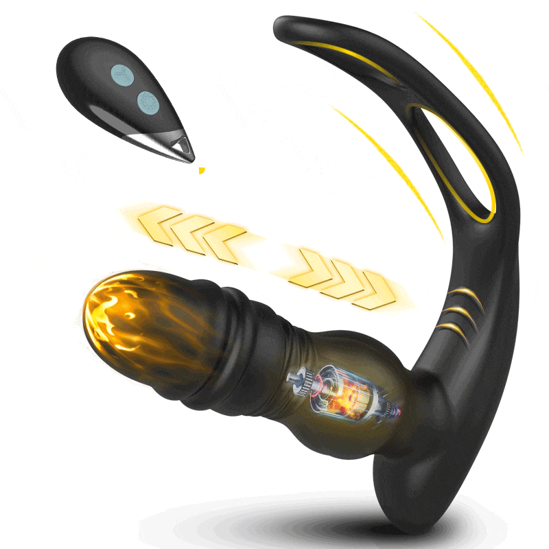[Veteran's Pick] Hoge Frequentie Intrekbare 7+7 Multifunctionele Dubbele Penis Ring Prostaat Vibrator