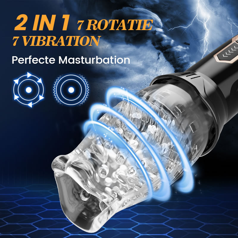 ORKAAN 2 IN 1 Oralsex Cup Masturbator 7 Rotatie 7 Vibration Acmejoy