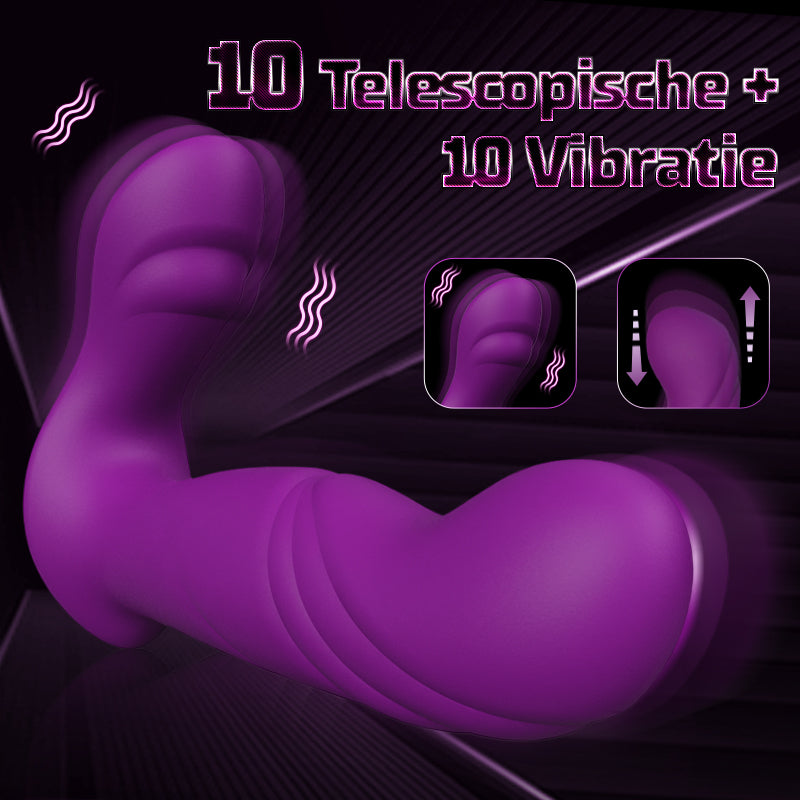 DEMON Anale Vibrator 10 Telescopiche 10 Vibrerende Prostaat Stimulator