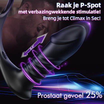Raket 3*10 Telescopische Vibrerende Glans Prostaat Vibrator Silicone