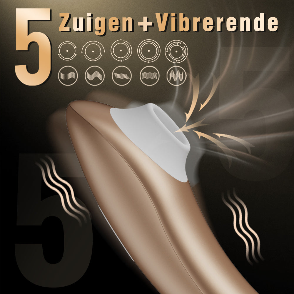 S-Hand Pro Clitoris Stimulatie Vibrator 5 Zuigen 5 Trillen