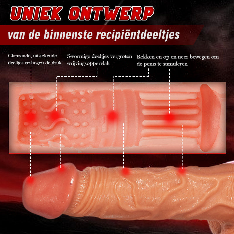 Tank 4 IN 1 Cup Masturbator 7 Telescopische Verwarming Rijpe Vrouw Stem Uitneembare