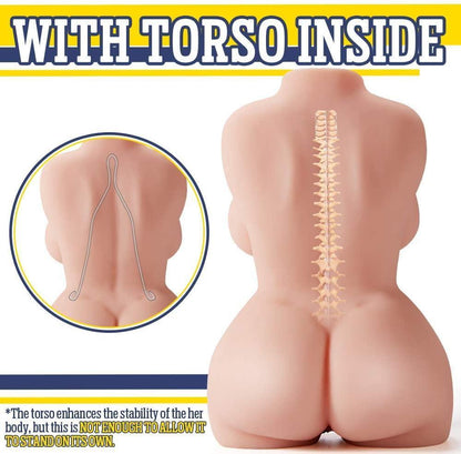 5.5 kg Realistische Masturbator Liefdespop met 3D Vagina en Anaal