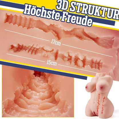 5.5 kg Realistische Masturbator Liefdespop met 3D Vagina en Anaal