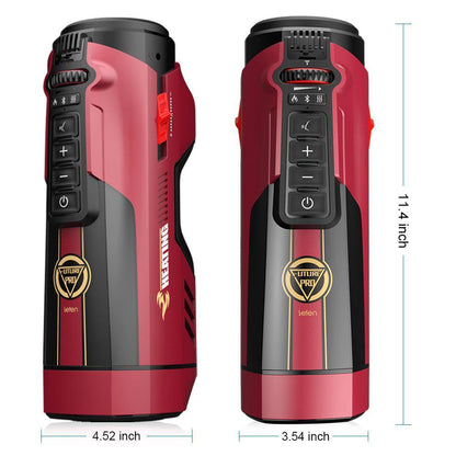 High-tech Parfum Masturbator Cup 10 Telescopische Verwarming Seksueel Kreunen Leten