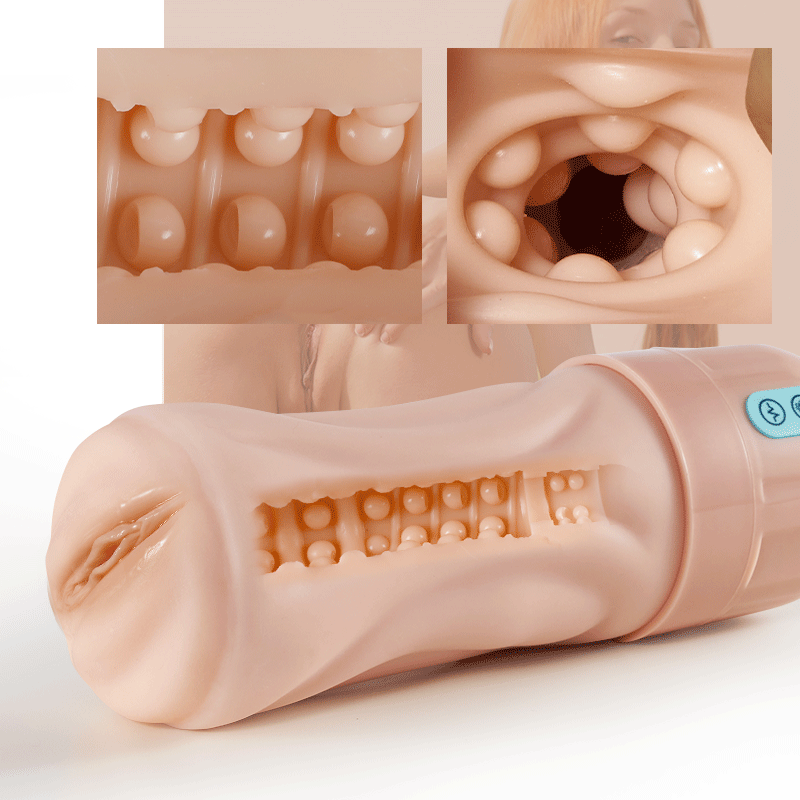 Elektrische Masturbator met Echte Input 10 Vibraties 5 Zuigingen